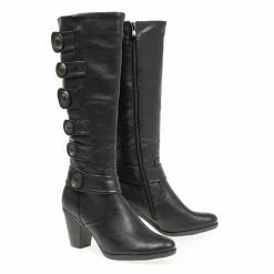 Pavers Mid-Heel Long Boot With Multiple Buttons - ATR1800 / 145 875