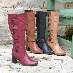 Pavers Mid-Heel Long Boot With Multiple Buttons - ATR1800 / 145 875
