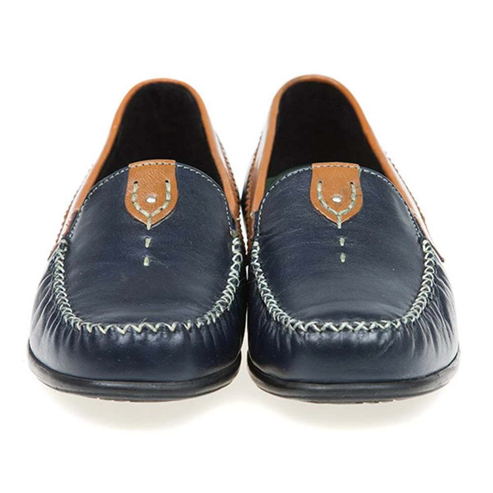 Pavers Leather Moccasin With Contrasting Trim - KEMP1752 / 126 432 11 Pavers Leather Moccasin With Contrasting Trim - KEMP1752 / 126 432