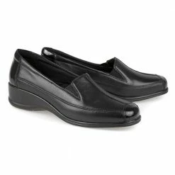 Pavers Shoes Wide Fit Leather Slip On With Contrasting Toe Cap - KF2113 / 305 107
