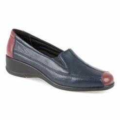 Pavers Shoes Wide Fit Leather Slip On With Contrasting Toe Cap - KF2113 / 305 107