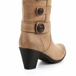 Pavers Knee High Boot With Button Detail - WBINS2226 / 306 616