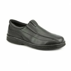Pavers Wide Fit Leather Slip On Shoes For Men - RAJ1801 / 145 886