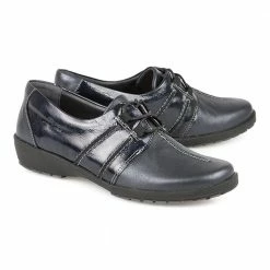 Fly Flot Wide Fit Leather Shoe With Lace Up - CALFLY1204 / 134 150