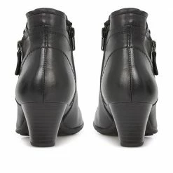 Pavers Black Heeled Leather Ankle Boots - RNB28005 / 312 774 / 312 774