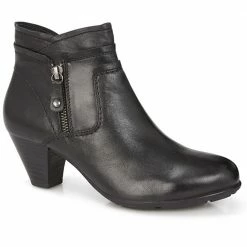 Pavers Black Heeled Leather Ankle Boots - RNB28005 / 312 774 / 312 774