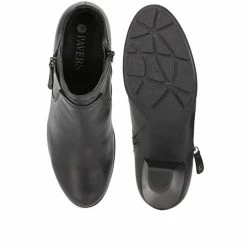 Pavers Black Heeled Leather Ankle Boots - RNB28005 / 312 774 / 312 774
