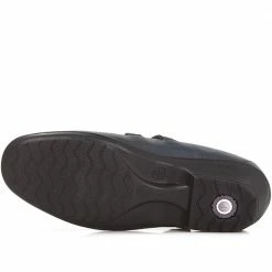 Pavers Wide Fit Leather Mary-Jane With Split Strap & Stud - HSKEMP1813 / 146 313 Shoes