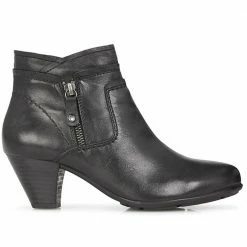 Pavers Black Heeled Leather Ankle Boots - RNB28005 / 312 774 / 312 774