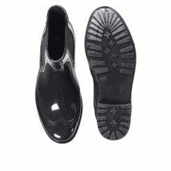 Pavers Patent Brogue Short Wellie Boot - FEI28000 / 313 058