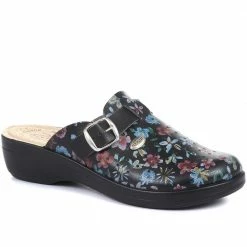 Fly Flot Wide Fit Floral Print Clog - FLY29028 / 313 800 Shoes
