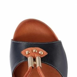 Bellissimo Women's Taupe Leather Heeled Sandal - BELMETIN2305 / 307 897 / 307 897 Sandals