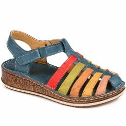 Pavers Touch Fasten Leather Sandal - CAY29002 / 315 111 Sandals