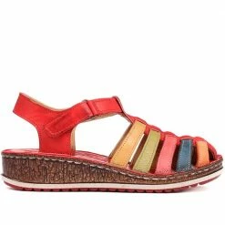Pavers Touch Fasten Leather Sandal - CAY29002 / 315 111 Sandals