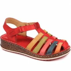 Pavers Touch Fasten Leather Sandal - CAY29002 / 315 111 Sandals