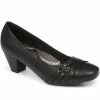 Pavers Black Heeled Court Shoe - WK29002 / 315 360 / 315 360