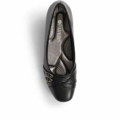 Pavers Black Heeled Court Shoe - WK29002 / 315 360 / 315 360