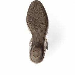 Pavers Wide Fit Metallic Floral Print Mary Jane - WBINS29014 / 314 775 Shoes