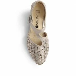 Pavers Wide Fit Metallic Floral Print Mary Jane - WBINS29014 / 314 775 Shoes