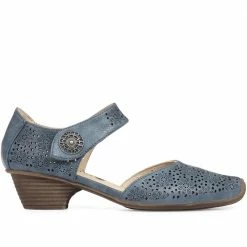 Pavers Wide Fit Mary Jane With Cut-Outs & Touch Fasten St - WBINS29015 / 314 776 Shoes