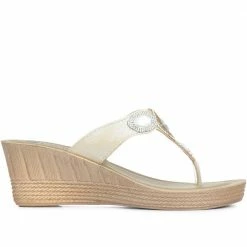 Pavers Sandals Sparkle Wedge Toe Post - INB29024 / 314 750