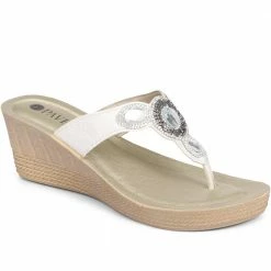 Pavers Sandals Sparkle Wedge Toe Post - INB29024 / 314 750