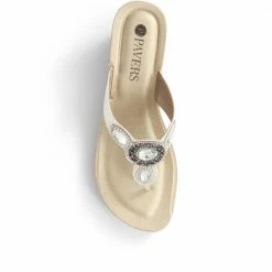 Pavers Sandals Sparkle Wedge Toe Post - INB29024 / 314 750