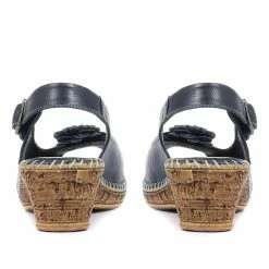 Pavers Leather Peep-Toe Sandal - OZAR29001 / 315 092 Sandals