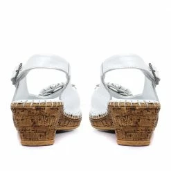 Pavers Leather Peep-Toe Sandal - OZAR29001 / 315 092 Sandals