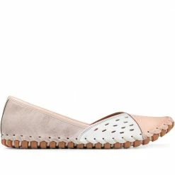 Pavers Ladies Flat Leather Slip On Shoes - KARY2308 / 308 113 / 308 113
