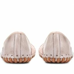 Pavers Ladies Flat Leather Slip On Shoes - KARY2308 / 308 113 / 308 113