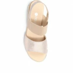 Pavers Sandals Flat Leather Sandal - CALSE29503 / 315 636