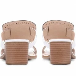 Kinloch Ladies White Leather Mule Tassel Sandals - LAPIN29509 / 314 932 / 314 932