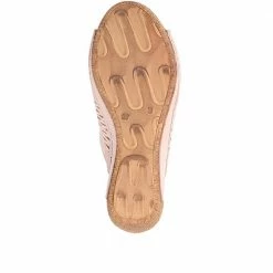 Pavers Leadther Mule Sandal With Wedge Heel - KARY29007 / 315 357