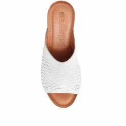 Pavers Leadther Mule Sandal With Wedge Heel - KARY29007 / 315 357