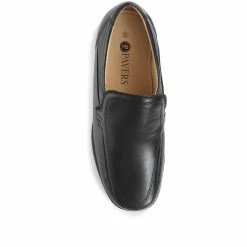 Pavers Wide Fit Leather Slip On Shoes - MOHPV30011 / 315 991