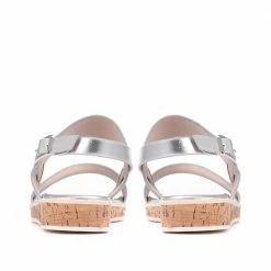 Bellissimo Flat Metallic Slingback Sandal - BELBAIZH29047 / 316 081 Sandals