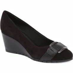 Bellissimo Nubuck Leather Wedge Pumps - BELBOT30008 / 316 265