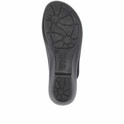 Fly Flot Wide Fit Embroidered Mule Slippers - FLY30008 / 315 802