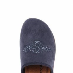 Fly Flot Wide Fit Embroidered Mule Slippers - FLY30008 / 315 802