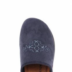 Fly Flot Wide Fit Embroidered Mule Slippers - FLY30008 / 315 802