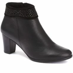 Pavers Embellished Leather Ankle Boot - OZKAN30000 / 317 041 Boots