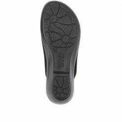 Fly Flot Wide Fit Embroidered Mule Slippers - FLY30008 / 315 802