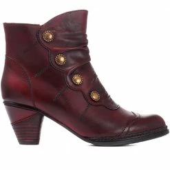 Kinloch Heeled Leather Ankle Boot - VITA30501 / 316 762 Boots