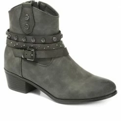 Bellissimo Heeled Western Ankle Boot - BELWOIL30027 / 316 481