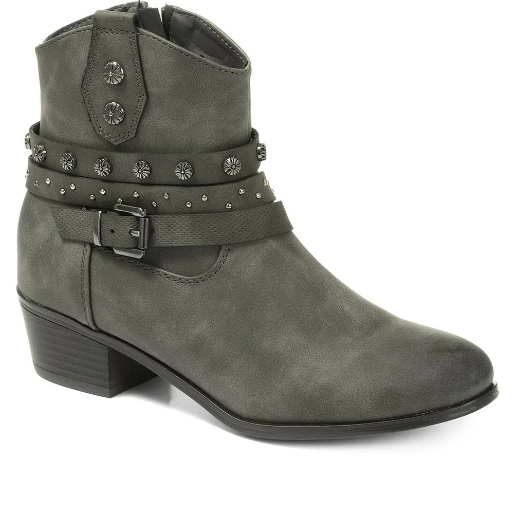 Bellissimo Heeled Western Ankle Boot - BELWOIL30027 / 316 481 2 Bellissimo Heeled Western Ankle Boot - BELWOIL30027 / 316 481