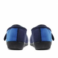 Pavers Ladies Embroidered Easy Fasten Slippers - QINGD30009 / 316 584 / 316 584