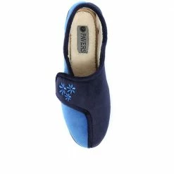 Pavers Ladies Embroidered Easy Fasten Slippers - QINGD30009 / 316 584 / 316 584