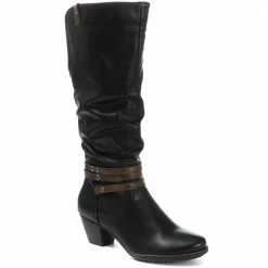 Pavers Boots Heeled Knee High Boot - SIN30002 / 316 570