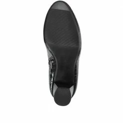 Bellissimo Croc Embossed Heeled Ankle Boot - BELTREN30003 / 316 247 Boots